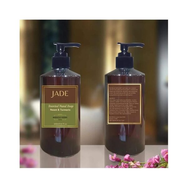 Miracle Herbs Jade Scented Neem & Turmeric Hand Soap (300ml) - Miracle Herbs