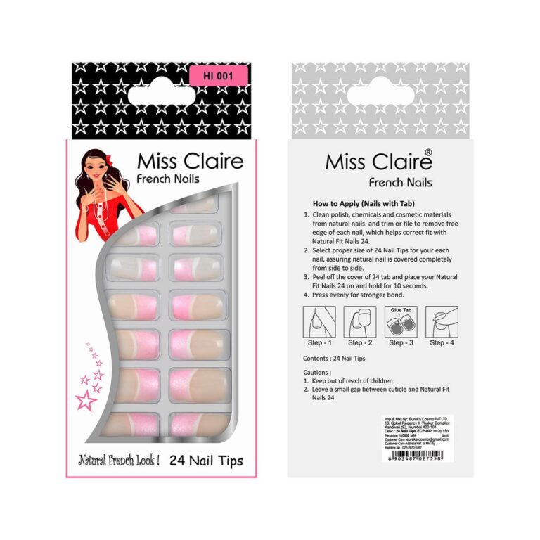 Miss Claire French 24 Nail Tips - HI 001 (ECP 02) - Miss Claire
