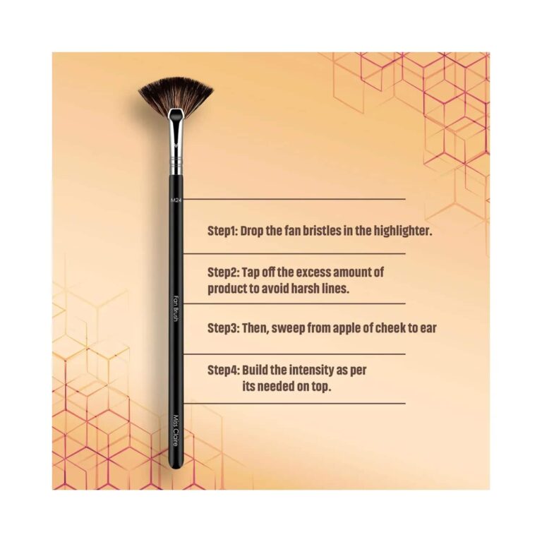 Miss Claire M24 Fan Brush - Chrome - Miss Claire