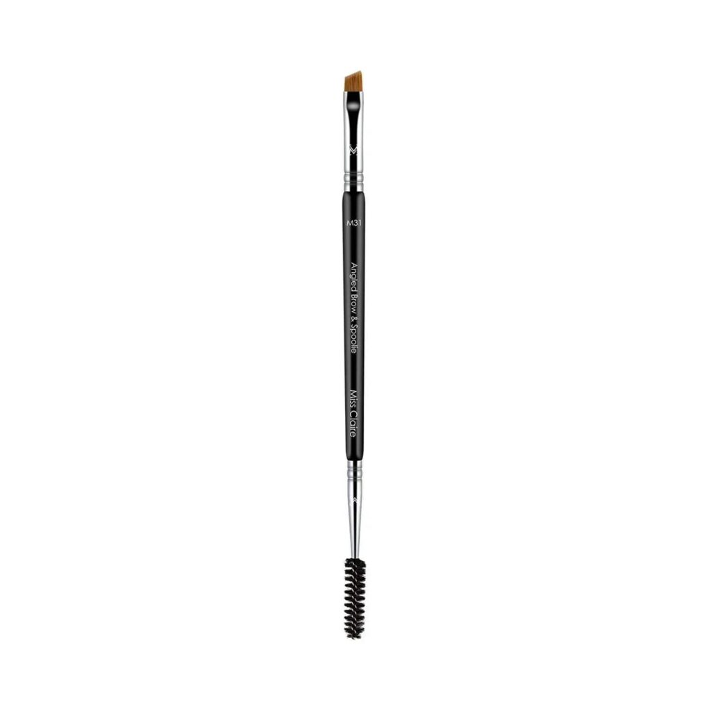 Miss Claire M31 Angled Brow & Spoolie Brush - Chrome - Miss Claire