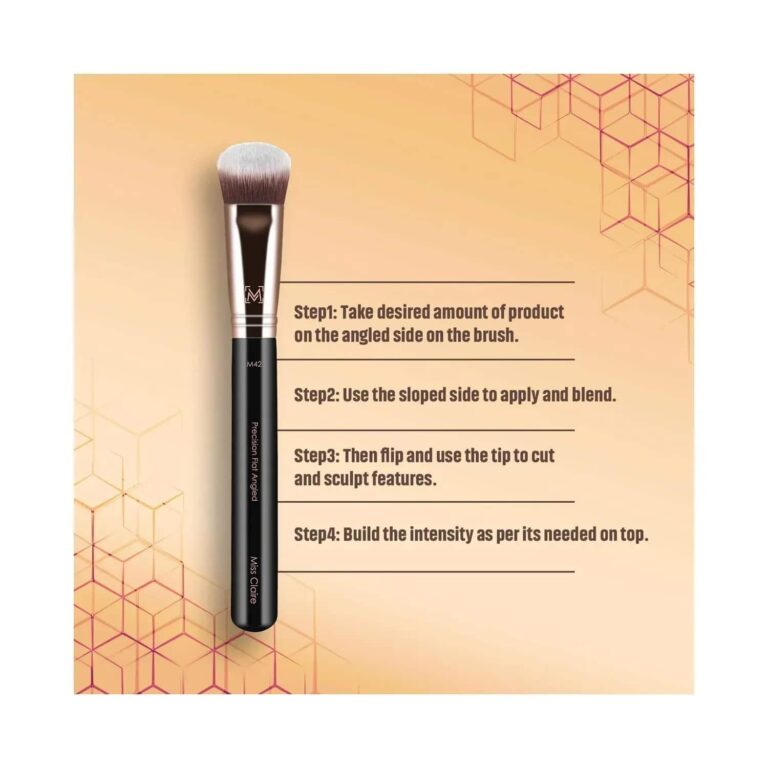 Miss Claire M42 Precision Flat Angled Brush - Rose Gold - Miss Claire