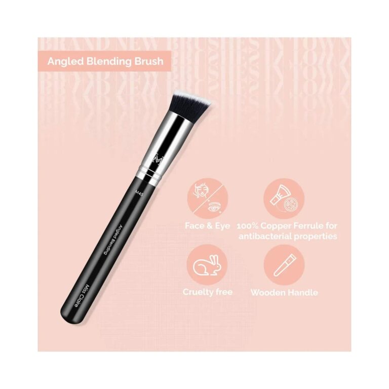 Miss Claire M45 Angled Blending Brush - Chrome - Miss Claire