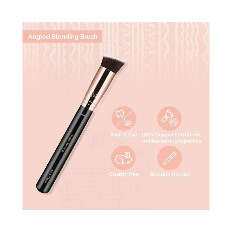 Miss Claire M45 Angled Blending Brush - Rose Gold - Miss Claire