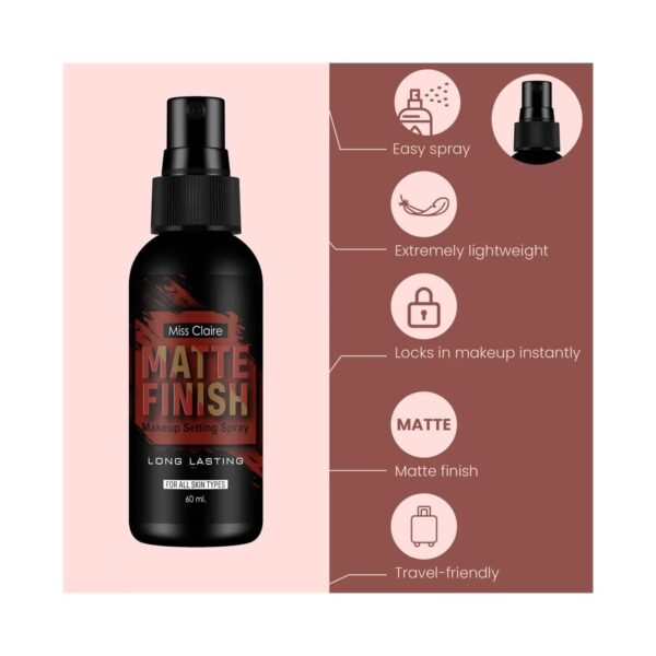 Miss Claire Matte Finish Makeup Setting Spray - 01 (60ml) - Miss Claire