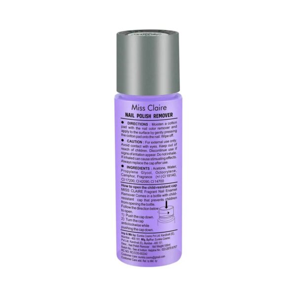 Miss Claire Nail Polish Remover - 02 Grape Fragrance (100ml) - Miss Claire
