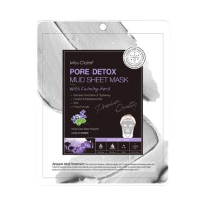 Miss Claire Pore Detox Mud Sheet Mask With Calming Herb - (15g) - Miss Claire
