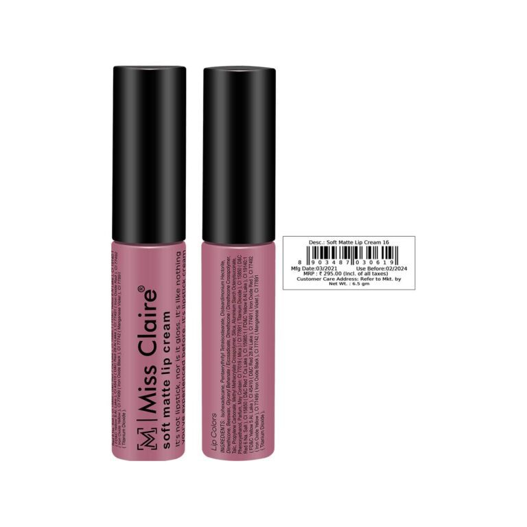 Miss Claire Soft Matte Lip Cream - 16 (6.5g) - Miss Claire