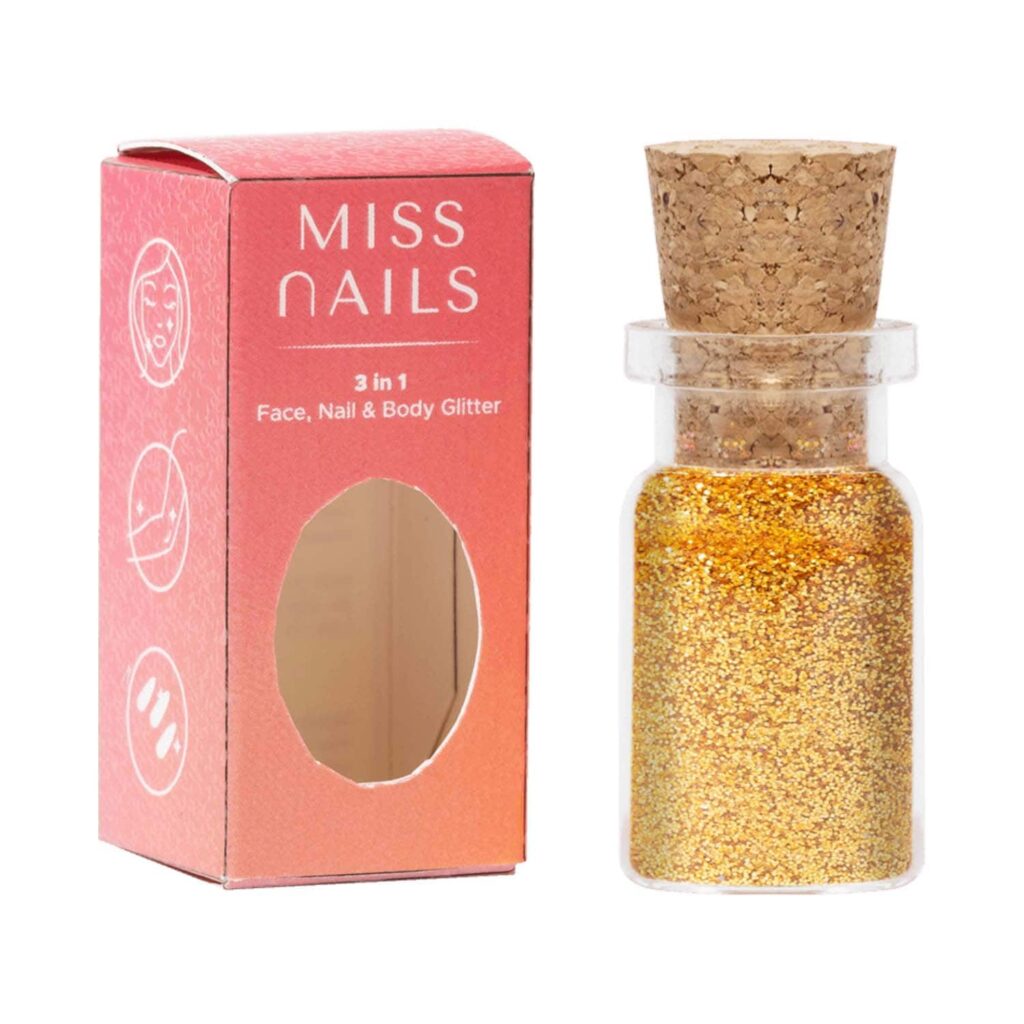Miss Nails 3 In 1 Glitter Nail Polish - 51 Sunset (5g) - Miss Nails