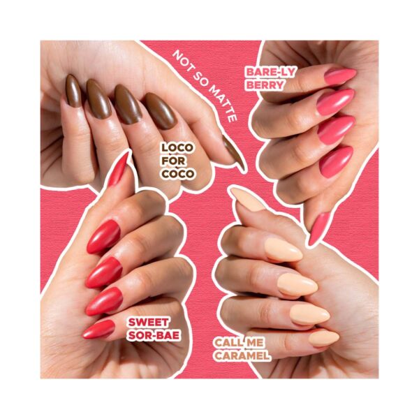 Miss Nails Ice Cream Collection Nail Polish - Not So Matte (4 Pcs) - Miss Nails