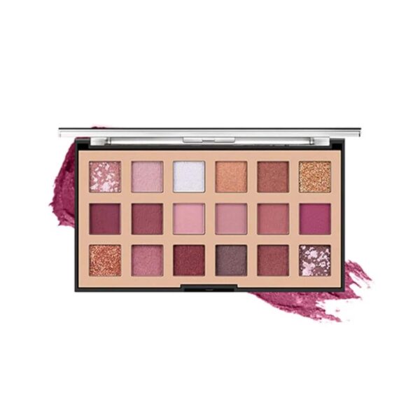 Miss Rose 18 Color Matte & Glitter Nude Eyeshadow Palette - M02 (19.7g) - Miss Rose