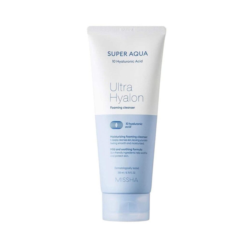 Missha Super Aqua Ultra Hyalron Foaming Cleanser (200ml) - Missha