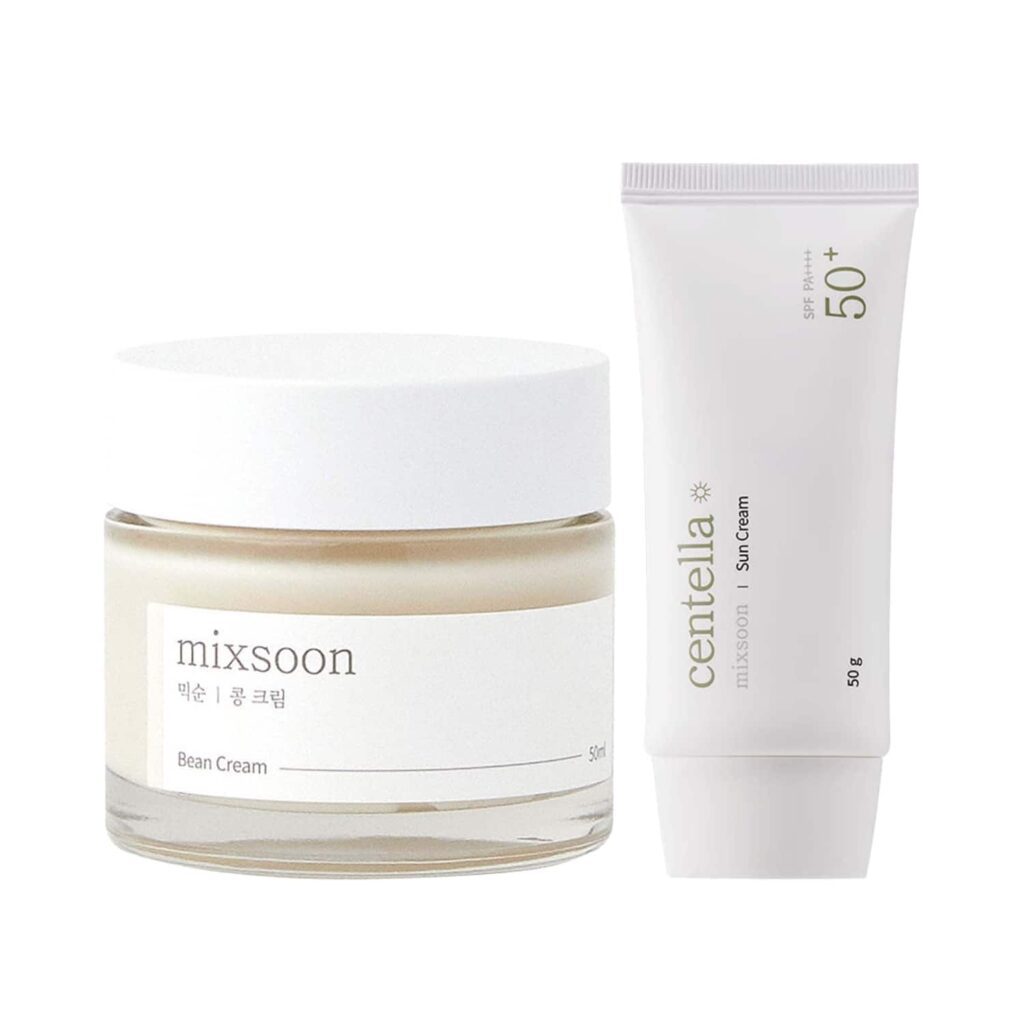 Mixsoon Hydrate & Protect Combo - Sun Cream + Bean Cream - Mixsoon