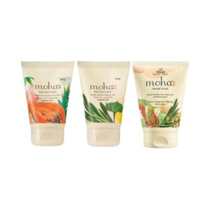 Moha Foot Care Cream, Herbal Scrub & Nail Care Cream Pedicure Combo (300 g) - Moha