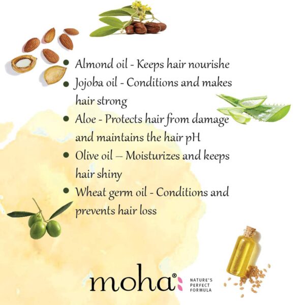 Moha Herbal Shampoo & Herbal Conditioner Healthy Hair Combo (100 ml + 100 ml) - Moha