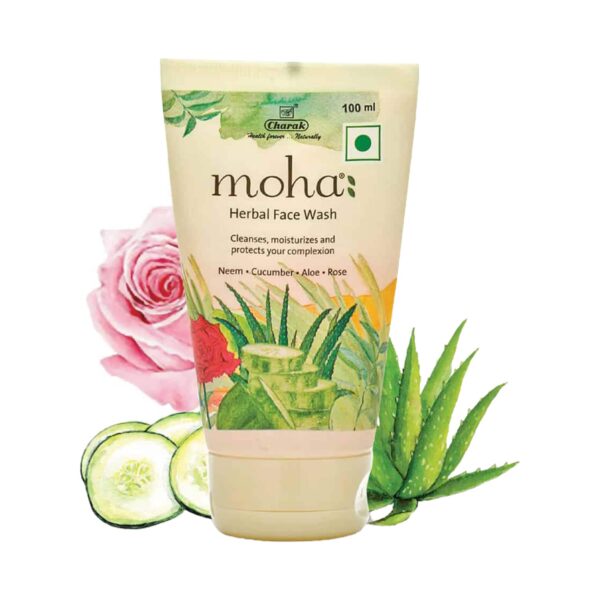 Moha Hydrating Complete Skin Care Face Serum, Herbal Face Wash & Scrub Combo (30 ml+ 100 ml+ 100 g) - Moha