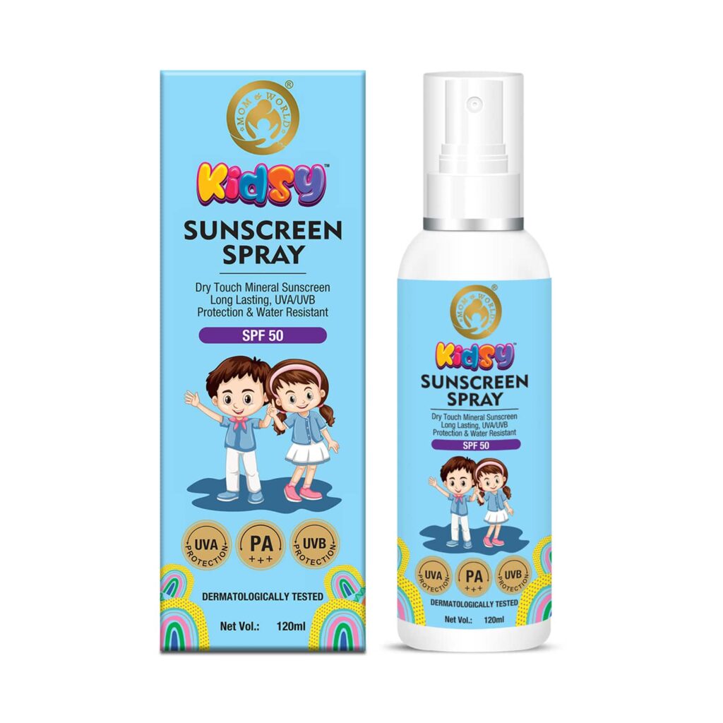 Mom & World Mineral Based Kids Sunscreen Spray (120ml) - Mom & World