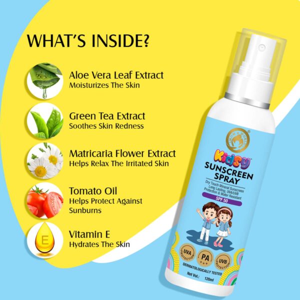 Mom & World Mineral Based Kids Sunscreen Spray (120ml) - Mom & World