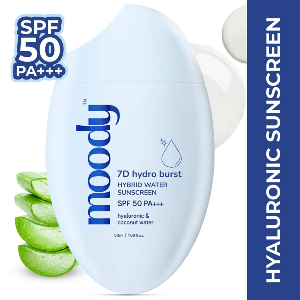 Moody 7D Hydro Burst Hybrid Water Sunscreen with SPF 50 PA+++ (50 ml) - Moody