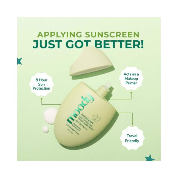 Moody Acnexpert Mattifying Sunscreen with SPF 50 PA+++ (50 ml) - Moody