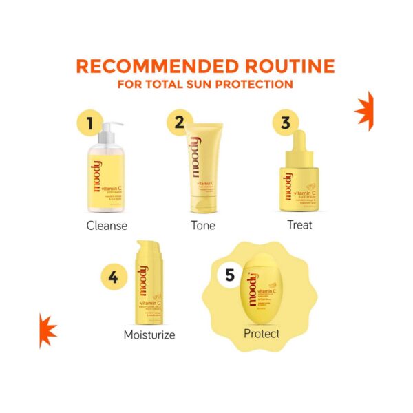 Moody Vitamin C Hydrating Fluid Sunscreen with SPF 50 PA+++ (50 ml) - Moody