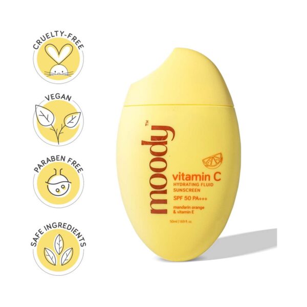 Moody Vitamin C Hydrating Fluid Sunscreen with SPF 50 PA+++ (50 ml) - Moody