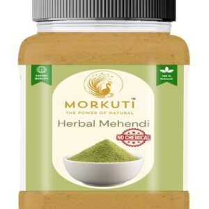 MORKUTI 100% Natural Herbal Mehandi, Henna Powder,9 Herbs Mix Mehandi Powder For Soft, Silky & Shiny Hair 350 gm