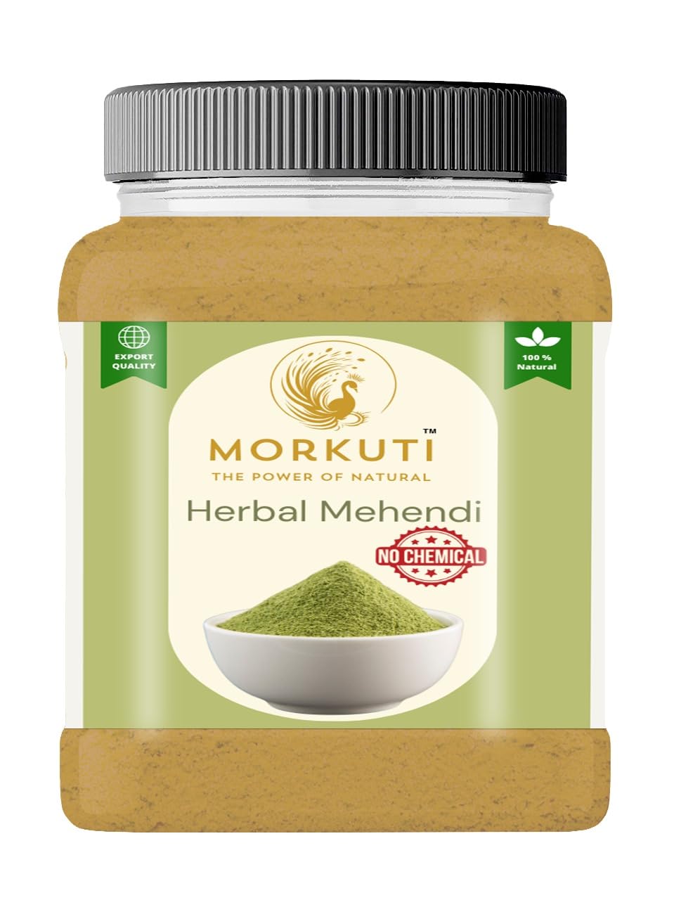 MORKUTI 100% Natural Herbal Mehandi, Henna Powder,9 Herbs Mix Mehandi Powder For Soft, Silky & Shiny Hair 350 gm