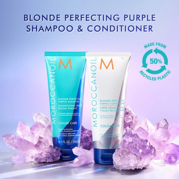 Moroccanoil Blonde Perfecting Purple Shampoo (200 ml) - Moroccanoil