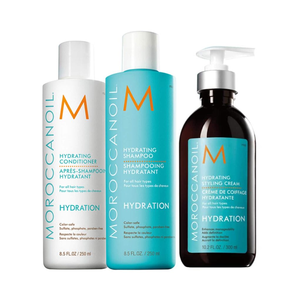 Moroccanoil Hydrating Shampoo, Hydrating Conditioner & Hydrating Styling Cream - Hydrating Combo - Moroccanoil