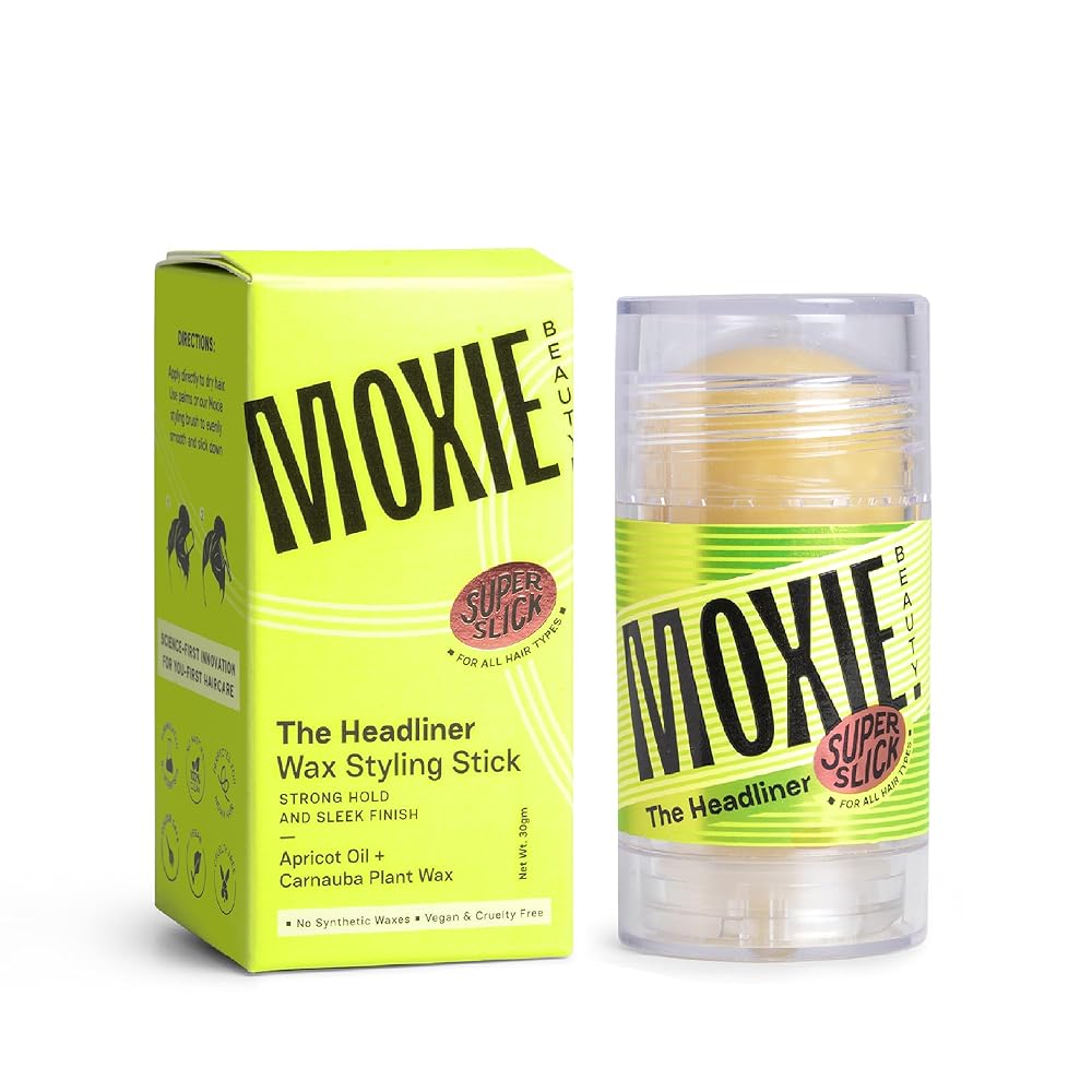 Moxie Beauty The Headliner | Wax Styling Stick | Fly Away Hair Fixer | No Residue | Wax Stick For Hair (The Headliner)
