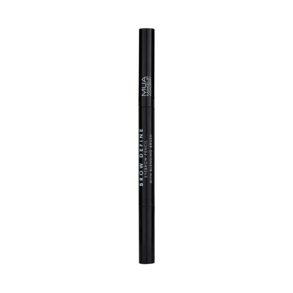MUA Brow Define Eyebrow Pencil with Blending Brush - Black (0.25 g) - MUA
