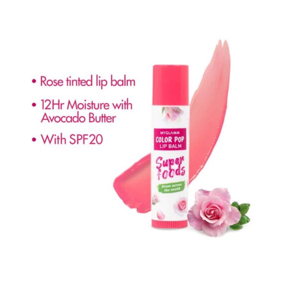 MyGlamm Color Pop Lip Balm - Rose (4.6g) - MyGlamm