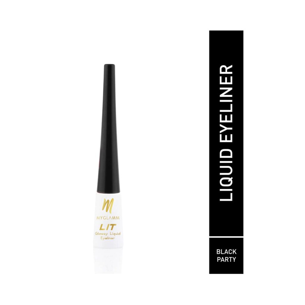 MyGlamm LIT Glossy Liquid Eyeliner - Black Party (3.5ml) - MyGlamm