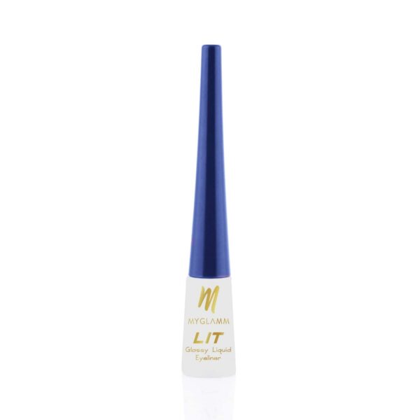 MyGlamm LIT Glossy Liquid Eyeliner - Blue Birthday (3.5ml) - MyGlamm