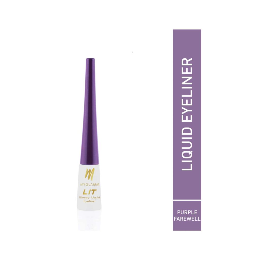 MyGlamm LIT Glossy Liquid Eyeliner - Purple Farewell (3.5ml) - MyGlamm
