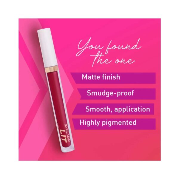 MyGlamm LIT Liquid Matte Liquid Lipstick - Swinger (3ml) - MyGlamm