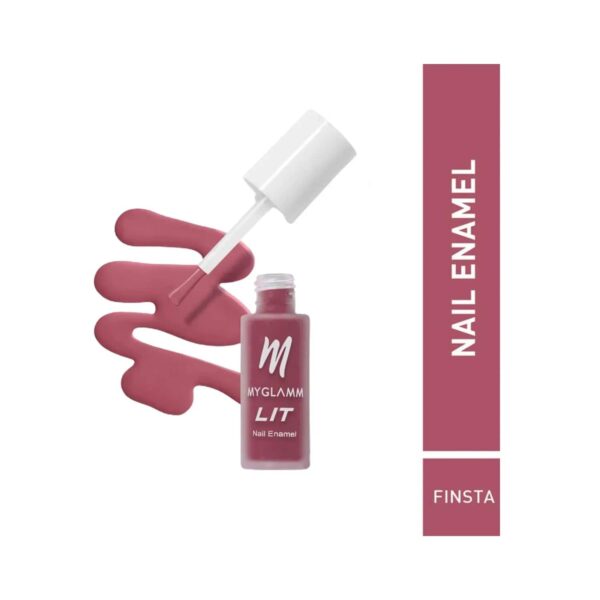 MyGlamm LIT Matte Nail Enamel - Finsta (7ml) - MyGlamm