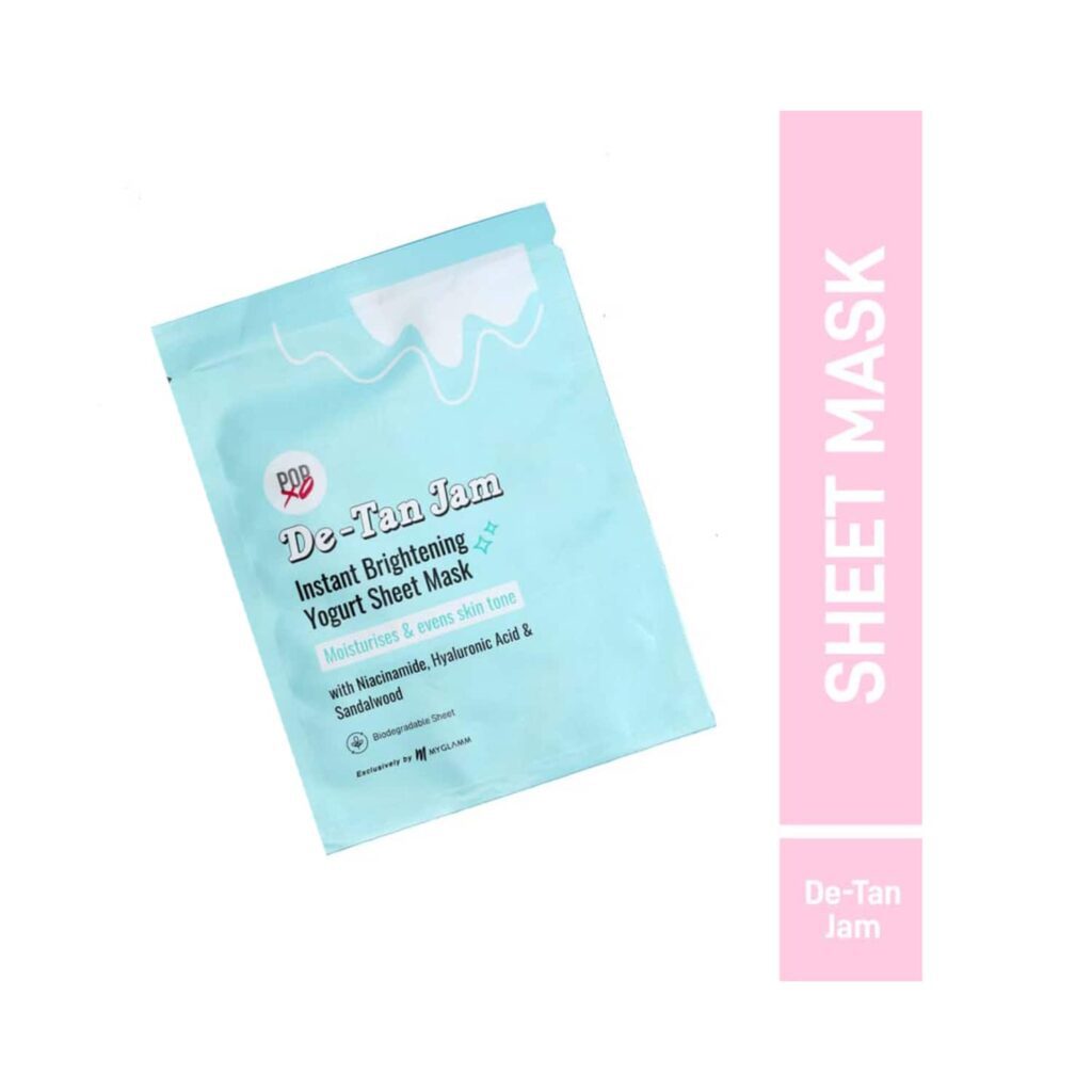 MyGlamm Popxo De-Tan Jam Instant Brightening Yoghurt Sheet Mask (30g) - MyGlamm