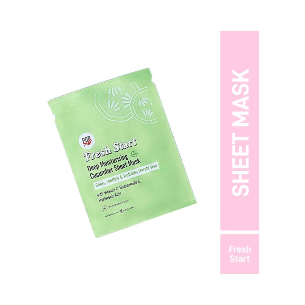 MyGlamm Popxo Fresh Start Deep Moisturising Cucumber Sheet Mask (30g) - MyGlamm