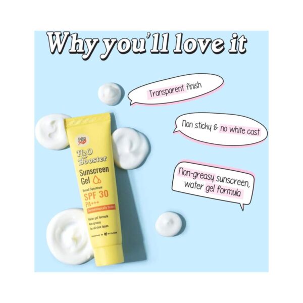 MyGlamm Popxo H2O Booster Broad & Pectrum Sunscreen Gel SPF 30 (30g) - MyGlamm