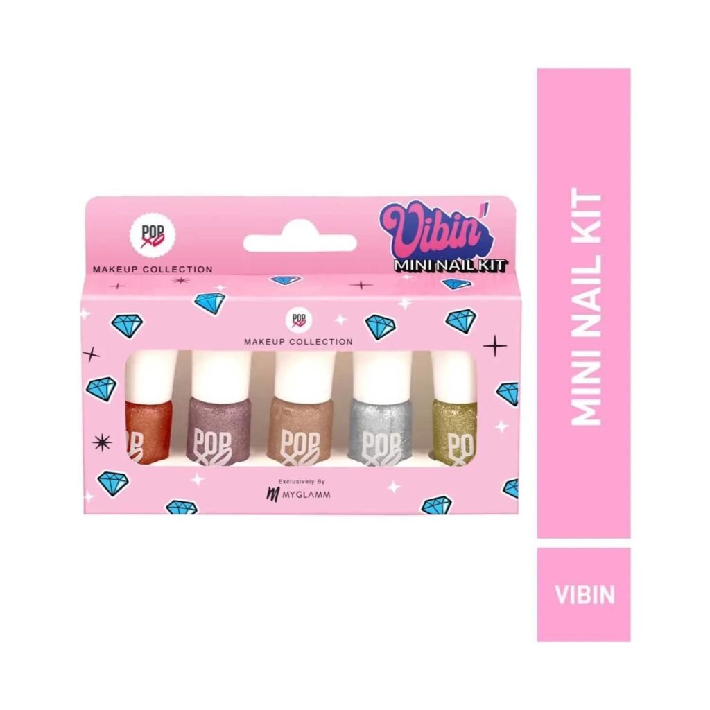 MyGlamm Popxo Makeup Collection Mini Nail Polish Kit - Vibin (5 Pcs) - MyGlamm