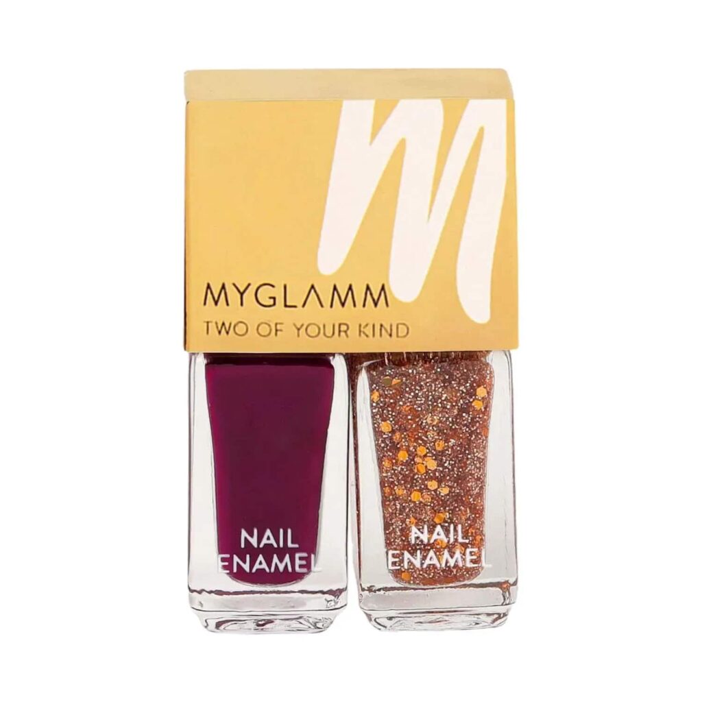 MyGlamm Two Of Your Kind Nail Enamel Duo Glitter Collection - Wicked Wish (10ml) - MyGlamm