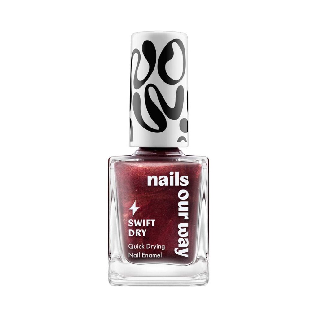 Nails Our Way Swift Dry Nail Enamel - Maroon Moments (10 ml) - Nails Our Way