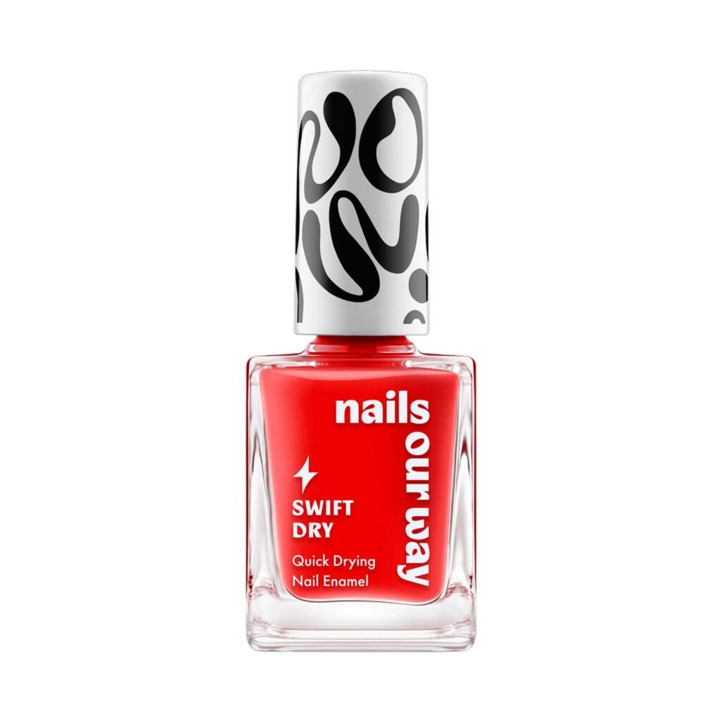 Nails Our Way Swift Dry Nail Enamel - Red Riot (10 ml) - Nails Our Way