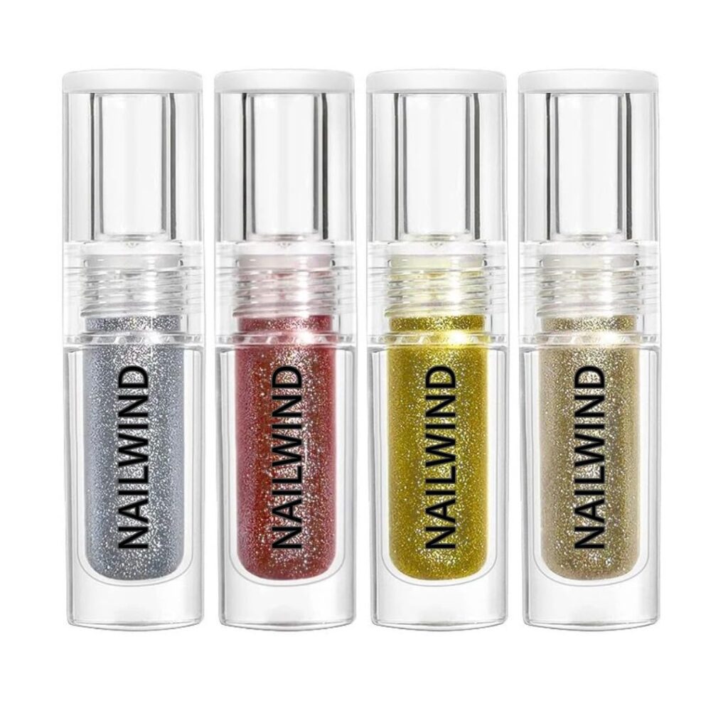 NAILWIND Chrome Nail Liquid Powder, Liquid Chrome for Nails 3ml, Mirror Effect, Easy To Us, High Pigment Holographic Glitter Nail Polish, Nail Art Glitter Mermaid Pearl Glitter...