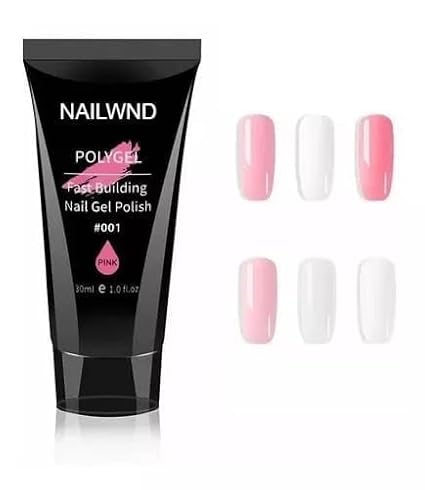 NAILWIND Poly Gel Quick Upgrade Poly Gel Kits, Polygel Nail Kit Builder , Nail Extension Art Design Salon Nails Easy DIY at Home For woman Girls NUDE PINK, 30g
