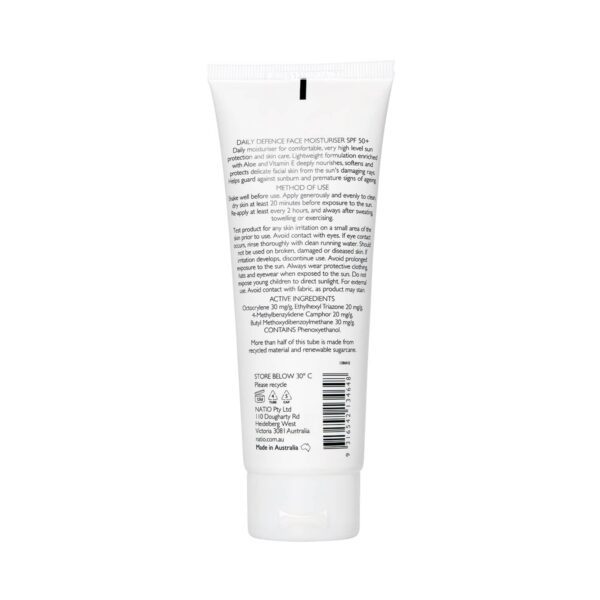 Natio Aromatherapy Daily Defence Face Moisturiser SPF 50 (100ml) - Natio