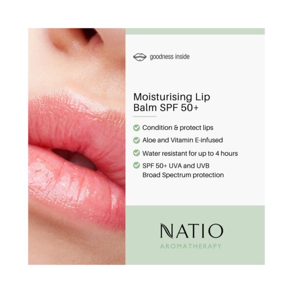 Natio Aromatherapy Moisturising Lip Balm SPF 50 (4g) - Natio
