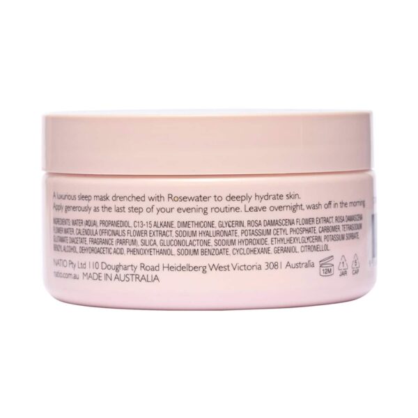 Natio Rosewater Hydration Moisture Gel Sleeping Mask (100g) - Natio