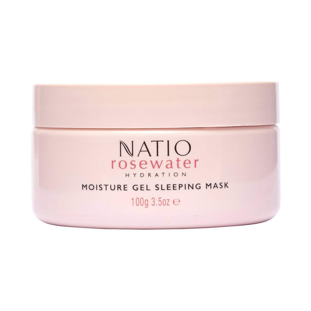 Natio Rosewater Hydration Moisture Gel Sleeping Mask (100g) - Natio